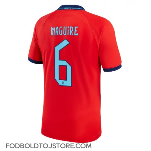 England Harry Maguire #6 Udebanetrøje VM 2022 Kortærmet